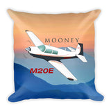 Mooney M20E Airplane Custom Throw Pillow Case Stuffed & Sewn