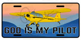 God Is My Pilot Custom 12" x 6" HD Metal License Plate