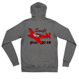 Custom Lightweight Bella + Canvas 3939 Zip Hoodie (with Left chest and back print)
