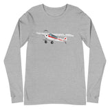 Custom Airplane Long Sleeve Shirt (AIRGRGG1H-R6) - Add your N#
