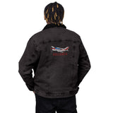 Custom Denim Sherpa Jacket (Center Back Logo - Big)