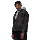 Custom Denim Sherpa Jacket (Center Back Logo - Big)