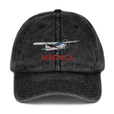 Aeronca Chief Airplane Embroidered Vintage Hat (AIRJ5I38911AC-R1) - Add your N#