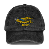 Airplane Embroidered Vintage Cap (AIR1M98LJ-YB2_EMB) - Personalized with Your N#