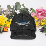 Airplane Embroidered Vintage Cap (AIR2552FEFC33A-BG1) - Personalized