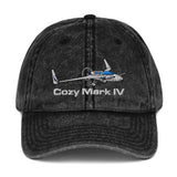 Rutan Cozy Mark Airplane Embroidered Vintage Cap (AIRILK3FQ-B1) - Personalized