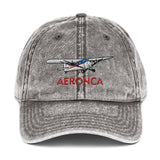 Aeronca Chief Airplane Embroidered Vintage Hat (AIRJ5I38911AC-R1) - Add your N#