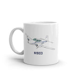 Airplane Custom Mug (AIR255KI1-NG1) - Add Your N#