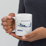 Mooney M20J (AIRDFFM20J-SBN1) Airplane Ceramic Mug - Add your N#