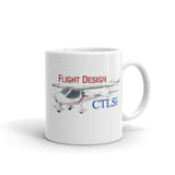 Flight Design CTLSi (Red/Blue) Airplane Custom Mug - Add your N#