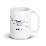Airplane Custom Mug (AIR255KI1-NG1) - Add Your N#