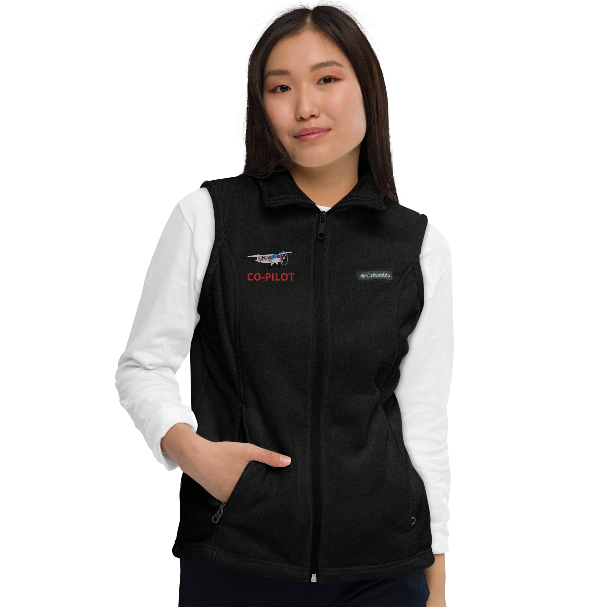 Flight Company Embroidered Womens Columbia Fleece Vest